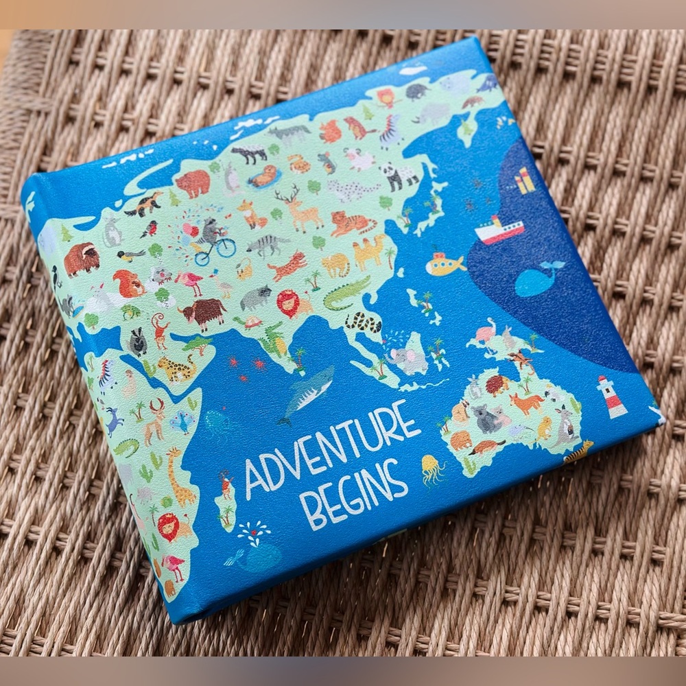 Kids Adventure Begins World Map Photo Album